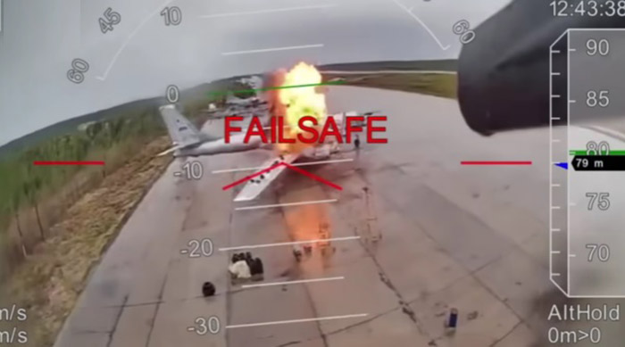 Ucrania destruyó al menos 13 aviones en un ataque con drones sobre bases aéreas en Rusia